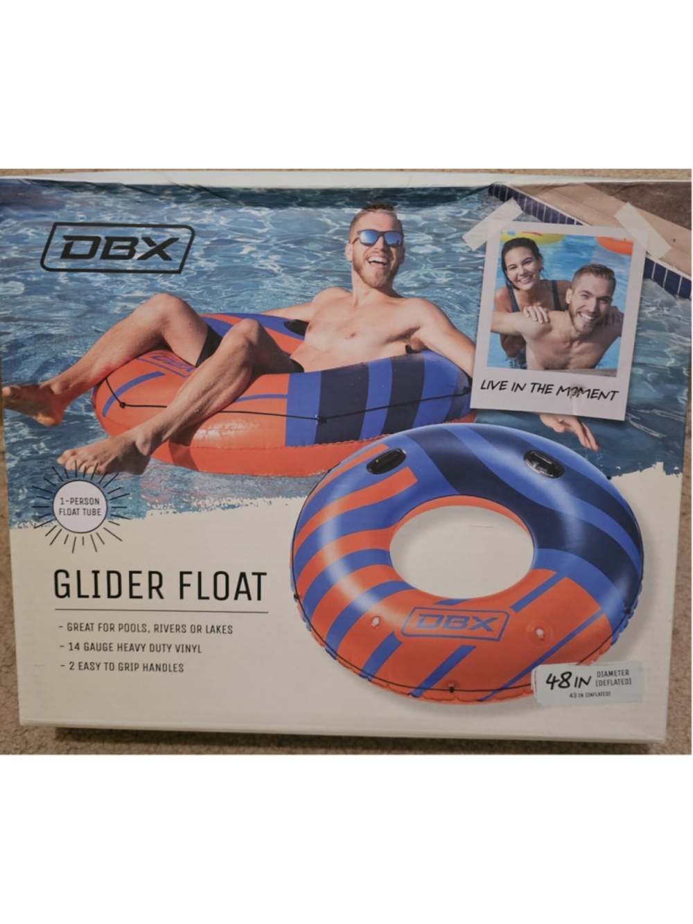 DBX Glider 48'' 1 Person River Tube Pool Tubing Rafting Float